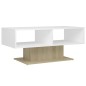 vidaXL Mesa de centro contrachapada blanco y roble 103,5x50x44,5 cm vidaXL Mesa de centro contrachapada blanco y roble 103,5x50x44,5 cm
