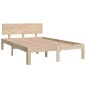 vidaXL Estructura de cama madera maciza 120x190 cm