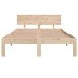 vidaXL Estructura de cama madera maciza 120x190 cm