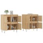 vidaXL Aparadores 2 uds madera contrachapada color roble sonoma vidaXL Aparadores 2 uds madera contrachapada color roble sonoma