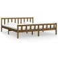 vidaXL Estructura de cama madera maciza marrón miel 200x200 cm vidaXL Estructura de cama madera maciza marrón miel 200x200 cm