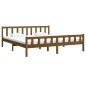 vidaXL Estructura de cama madera maciza marrón miel 200x200 cm vidaXL Estructura de cama madera maciza marrón miel 200x200 cm