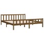 vidaXL Estructura de cama madera maciza marrón miel 200x200 cm vidaXL Estructura de cama madera maciza marrón miel 200x200 cm