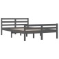 vidaXL Estructura de cama madera maciza gris 120x190 cm vidaXL Estructura de cama madera maciza gris 120x190 cm