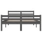 vidaXL Estructura de cama madera maciza gris 120x190 cm vidaXL Estructura de cama madera maciza gris 120x190 cm