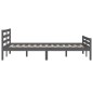 vidaXL Estructura de cama madera maciza gris 120x190 cm vidaXL Estructura de cama madera maciza gris 120x190 cm