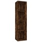 vidaXL Estantería/mueble de TV contrachapada roble ahumado 36x30x143cm vidaXL Estantería/mueble de TV contrachapada roble ahumado 36x30x143cm