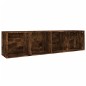 vidaXL Estantería/mueble de TV contrachapada roble ahumado 36x30x143cm vidaXL Estantería/mueble de TV contrachapada roble ahumado 36x30x143cm