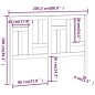 vidaXL Cabecero de cama madera maciza de pino gris 205,5x4x100 cm