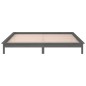 vidaXL Estructura de cama con LED madera maciza gris 140x190 cm vidaXL Estructura de cama con LED madera maciza gris 140x190 cm
