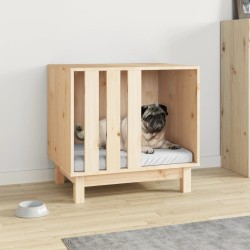vidaXL Caseta para perros madera maciza de pino 60x45x57 cm