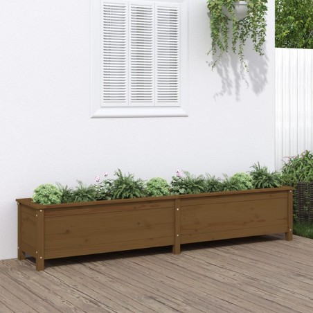 vidaXL Arriate elevado de jardín madera pino marrón miel 199,5x40x39cm
