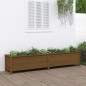 vidaXL Arriate elevado de jardín madera pino marrón miel 199,5x40x39cm vidaXL Arriate elevado de jardín madera pino marrón miel 199,5x40x39cm