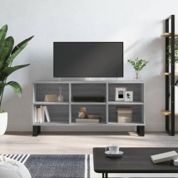 vidaXL Mueble de TV madera de ingeniería gris Sonoma 103,5x30x50 cm