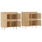 vidaXL Aparadores 2 uds madera contrachapada color roble sonoma vidaXL Aparadores 2 uds madera contrachapada color roble sonoma