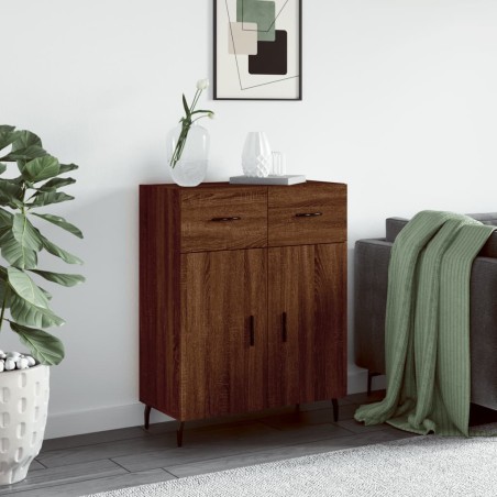 vidaXL Aparador de madera de ingeniería marrón roble 69,5x34x90 cm