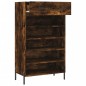 vidaXL Zapatero madera de ingeniería roble ahumado 60x35x105 cm