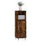 vidaXL Armario de baño madera contrachapada roble ahumado 30x30x100 cm vidaXL Armario de baño madera contrachapada roble ahumado 30x30x100 cm