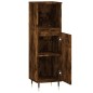 vidaXL Armario de baño madera contrachapada roble ahumado 30x30x100 cm vidaXL Armario de baño madera contrachapada roble ahumado 30x30x100 cm