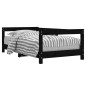 vidaXL Estructura de cama para niños madera de pino negro 70x140 cm vidaXL Estructura de cama para niños madera de pino negro 70x140 cm