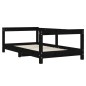 vidaXL Estructura de cama para niños madera de pino negro 70x140 cm vidaXL Estructura de cama para niños madera de pino negro 70x140 cm