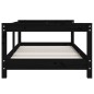 vidaXL Estructura de cama para niños madera de pino negro 70x140 cm vidaXL Estructura de cama para niños madera de pino negro 70x140 cm