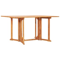 vidaXL Set de comedor de jardín plegable 7 piezas madera maciza teca