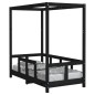 vidaXL Estructura de cama para niños madera de pino negro 70x140 cm