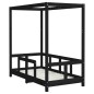 vidaXL Estructura de cama para niños madera de pino negro 70x140 cm