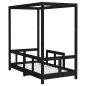 vidaXL Estructura de cama para niños madera de pino negro 70x140 cm