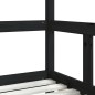 vidaXL Estructura de cama para niños madera de pino negro 70x140 cm