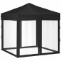vidaXL Carpa para fiestas plegable con paredes laterales negro 2x2 m vidaXL Carpa para fiestas plegable con paredes laterales negro 2x2 m