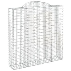 vidaXL Cesta gaviones forma arco hierro galvanizado 200x50x200/220 cm