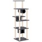vidaXL Rascador para gatos con postes de sisal gris oscuro 169 cm