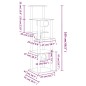 vidaXL Rascador para gatos con postes de sisal gris oscuro 169 cm