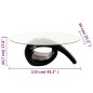 vidaXL Mesa de centro superficie ovalada de vidrio negro brillante vidaXL Mesa de centro superficie ovalada de vidrio negro brillante