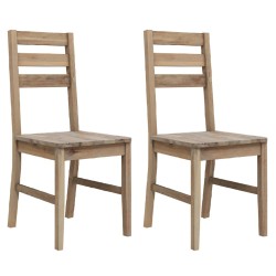 vidaXL Sillas de comedor 2 unidades madera maciza de acacia