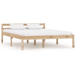 vidaXL Estructura de cama de madera maciza de pino 140x200 cm