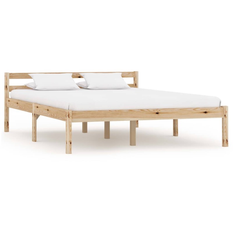 vidaXL Estructura de cama de madera maciza de pino 140x200 cm