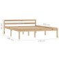 vidaXL Estructura de cama de madera maciza de pino 140x200 cm