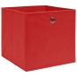 vidaXL Cajas de almacenaje 10 uds tela rojo 32x32x32 cm vidaXL Cajas de almacenaje 10 uds tela rojo 32x32x32 cm