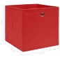 vidaXL Cajas de almacenaje 10 uds tela rojo 32x32x32 cm vidaXL Cajas de almacenaje 10 uds tela rojo 32x32x32 cm