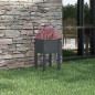 vidaXL Jardinera de madera maciza de pino gris 40x40x70 cm vidaXL Jardinera de madera maciza de pino gris 40x40x70 cm