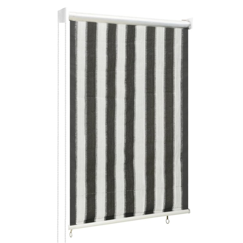 vidaXL Persiana enrollable 60x140 cm a rayas gris antracita y blanca