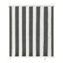 vidaXL Persiana enrollable 60x140 cm a rayas gris antracita y blanca