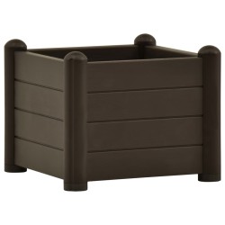 vidaXL Arriate de jardín PP mocha 43x43x35 cm
