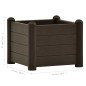 vidaXL Arriate de jardín PP mocha 43x43x35 cm vidaXL Arriate de jardín PP mocha 43x43x35 cm