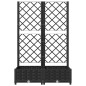 vidaXL Jardinera con enrejado PP negro 80x40x121,5 cm