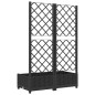 vidaXL Jardinera con enrejado PP negro 80x40x121,5 cm