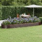 vidaXL Jardinera arriate acero recubrimiento polvo marrón 450x140x36cm vidaXL Jardinera arriate acero recubrimiento polvo marrón 450x140x36cm